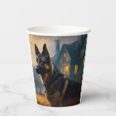 German Shepherd Halloween Scary Papieren Bekers (Achterkant)