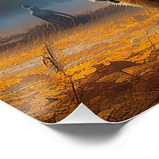 German Shepherd Halloween Scary Perfect Poster (Hoek)