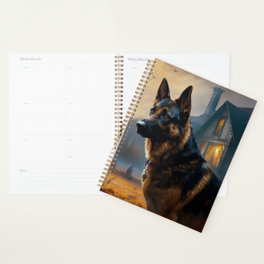 German Shepherd Halloween Scary Planner (Display)