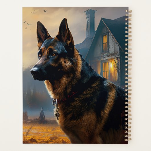 German Shepherd Halloween Scary Planner (Achterkant)