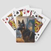 German Shepherd Halloween Scary Pokerkaarten (Achterkant)