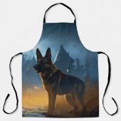 German Shepherd Halloween Scary Schort (Voorkant)