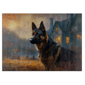 German Shepherd Halloween Scary Snijplank (Voorkant)