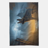 German Shepherd Halloween Scary Theedoek (Verticaal)