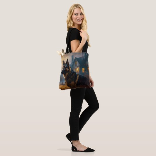German Shepherd Halloween Scary Tote Bag (Op model)