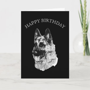 German Shepherd Happy Birthday Kaart