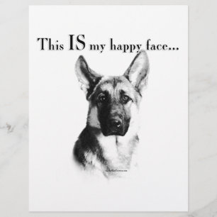German Shepherd Happy Face