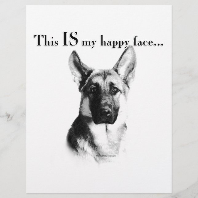 German Shepherd Happy Face (Voorkant)