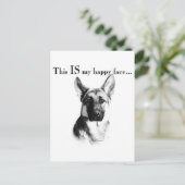 German Shepherd Happy Face Briefkaart (Staand voorkant)