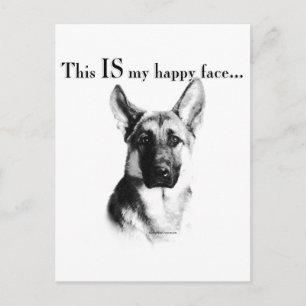German Shepherd Happy Face Briefkaart