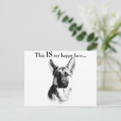 German Shepherd Happy Face Briefkaart (Staand voorkant)
