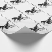German Shepherd Happy Face Cadeaupapier (Hoek)
