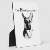 German Shepherd Happy Face Fotoplaat (Zijkant)