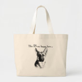 German Shepherd Happy Face Grote Tote Bag (Voorkant)