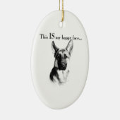 German Shepherd Happy Face Keramisch Ornament (Rechts)