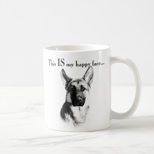 German Shepherd Happy Face Koffiemok (Rechts)