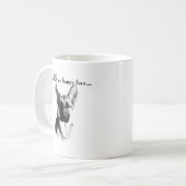 German Shepherd Happy Face Koffiemok (Voorkant links)