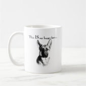 German Shepherd Happy Face Koffiemok (Links)