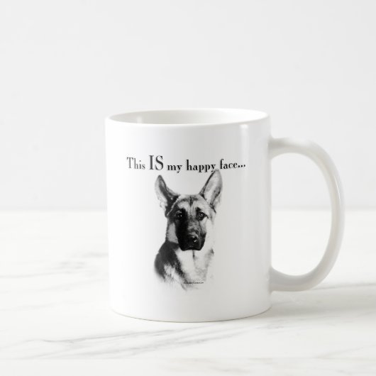 German Shepherd Happy Face Koffiemok (Rechts)