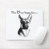 German Shepherd Happy Face Muismat (Met muis)