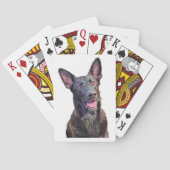 German Shepherd Happy Face Pokerkaarten (Achterkant)