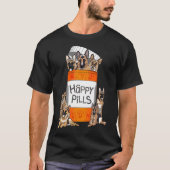 German Shepherd Happy Pills T-shirt (Voorkant)