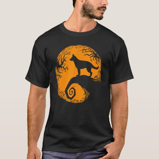 German Shepherd Harvest Moon T-shirt (Voorkant)