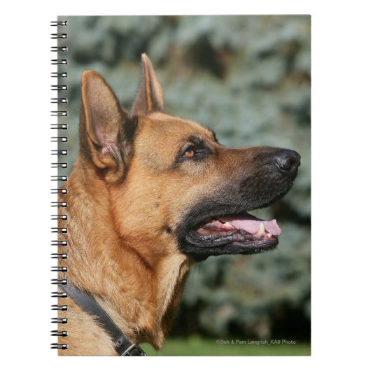 German Shepherd Headshot 1 Notitieboek (Voorkant)