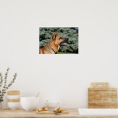 German Shepherd Headshot 1 Poster (Keuken)