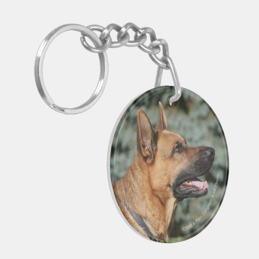 German Shepherd Headshot 1 Sleutelhanger (Voorkant Links)