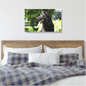 German Shepherd Headshot 2 Canvas Afdruk (Insitu (Slaapkamer))
