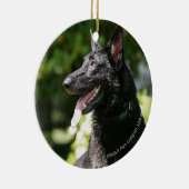 German Shepherd Headshot 2 Keramisch Ornament (Rechts)