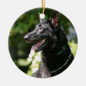 German Shepherd Headshot 2 Keramisch Ornament (Voorkant)