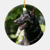 German Shepherd Headshot 2 Keramisch Ornament (Achterkant)