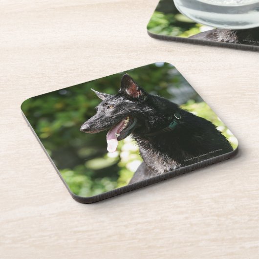 German Shepherd Headshot 2 Onderzetter (Linkerzijde)