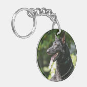 German Shepherd Headshot 2 Sleutelhanger (Voorkant Links)