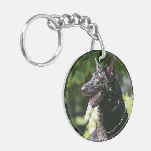 German Shepherd Headshot 2 Sleutelhanger (Voorkant Links)