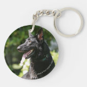 German Shepherd Headshot 2 Sleutelhanger (Achterkant)
