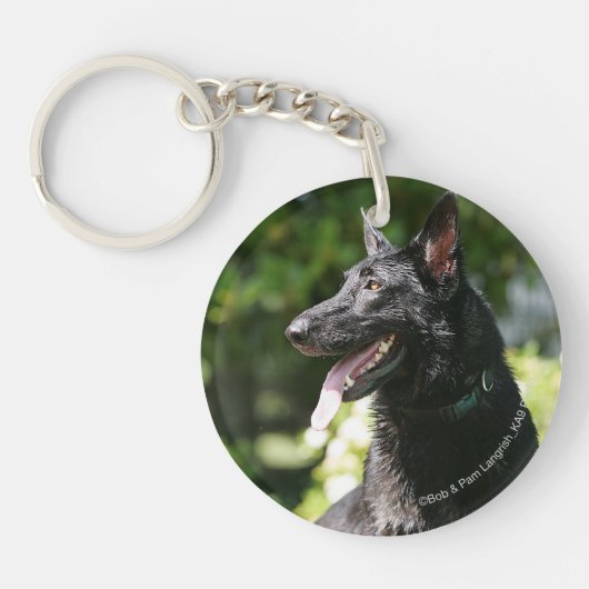 German Shepherd Headshot 2 Sleutelhanger (Voorkant)