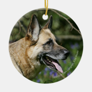 German Shepherd Headshot 3 Keramisch Ornament