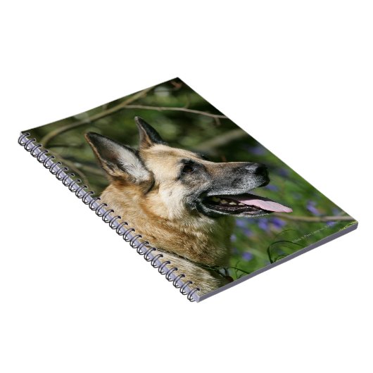 German Shepherd Headshot 3 Notitieboek (Rechterzijde)