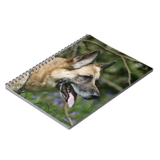 German Shepherd Headshot 3 Notitieboek (Linkerzijde)