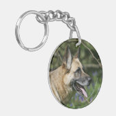 German Shepherd Headshot 3 Sleutelhanger (Voorkant Links)