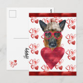 German Shepherd Heart Hondenliefhebber Valentijn G Briefkaart (Voorkant / Achterkant)