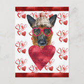German Shepherd Heart Hondenliefhebber Valentijn G Briefkaart (Voorkant)