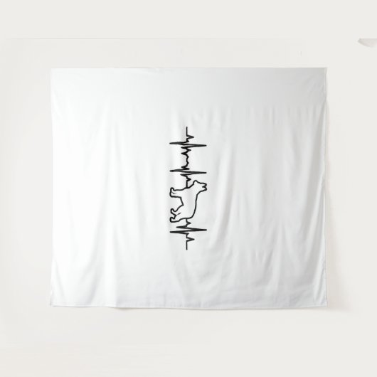 German Shepherd Heartbeat Wandkleed (Voorkant (horizontaal))