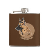 German Shepherd Heupfles (Voorkant)