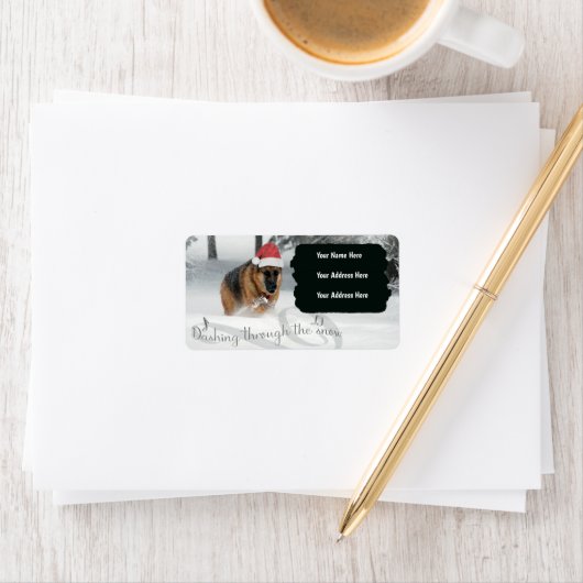 German Shepherd Holiday Etiket (Insitu)