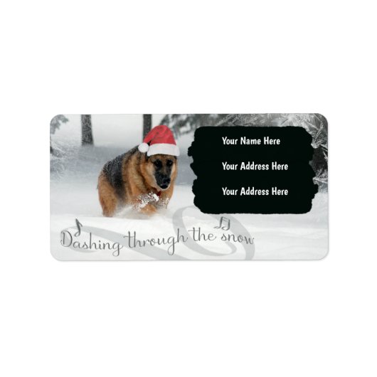 German Shepherd Holiday Etiket (Voorkant)