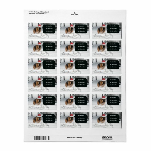 German Shepherd Holiday Etiket (Full Sheet)